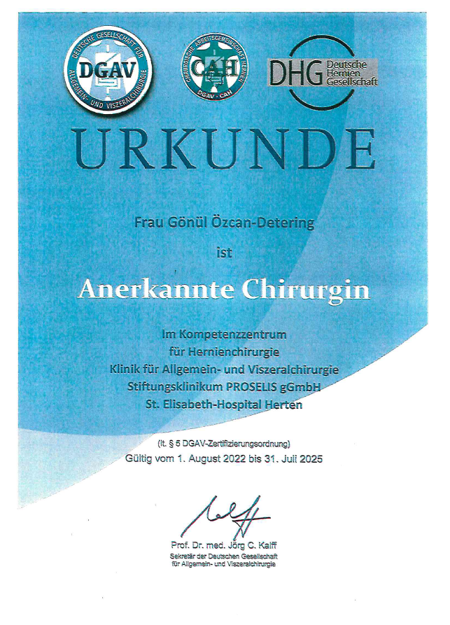 Anerkannte Chirurgin Gönül Ozcan-Detering